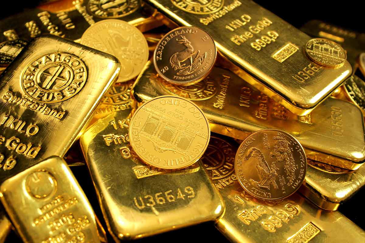 Wealth money gold coins