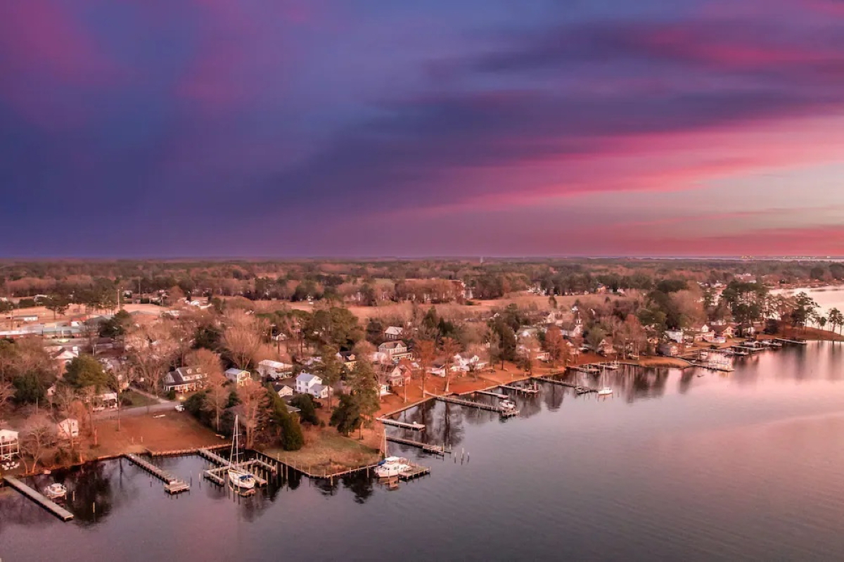 aerial view bath north carolina