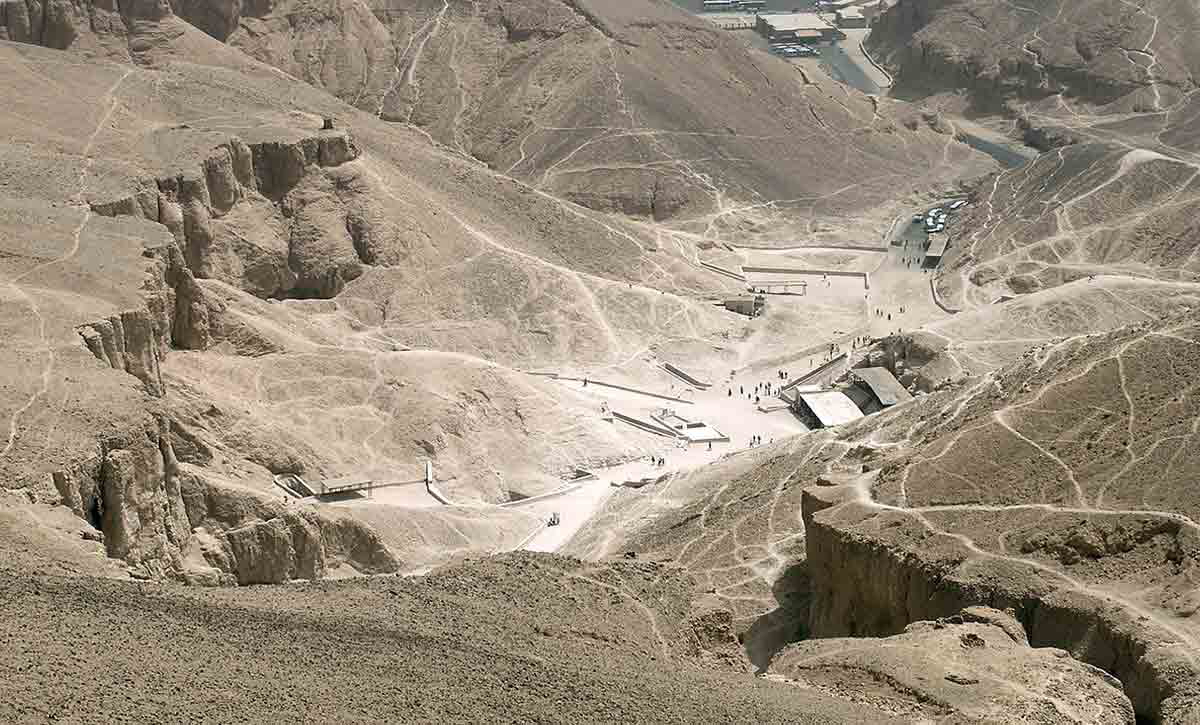aerial view valley of kings