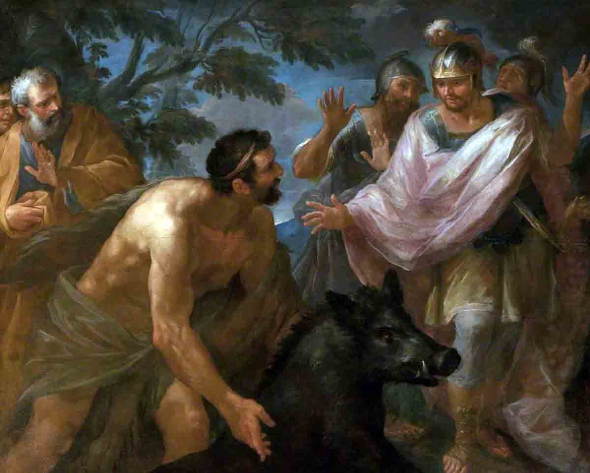 anonymous hercules eurytheus boar painting