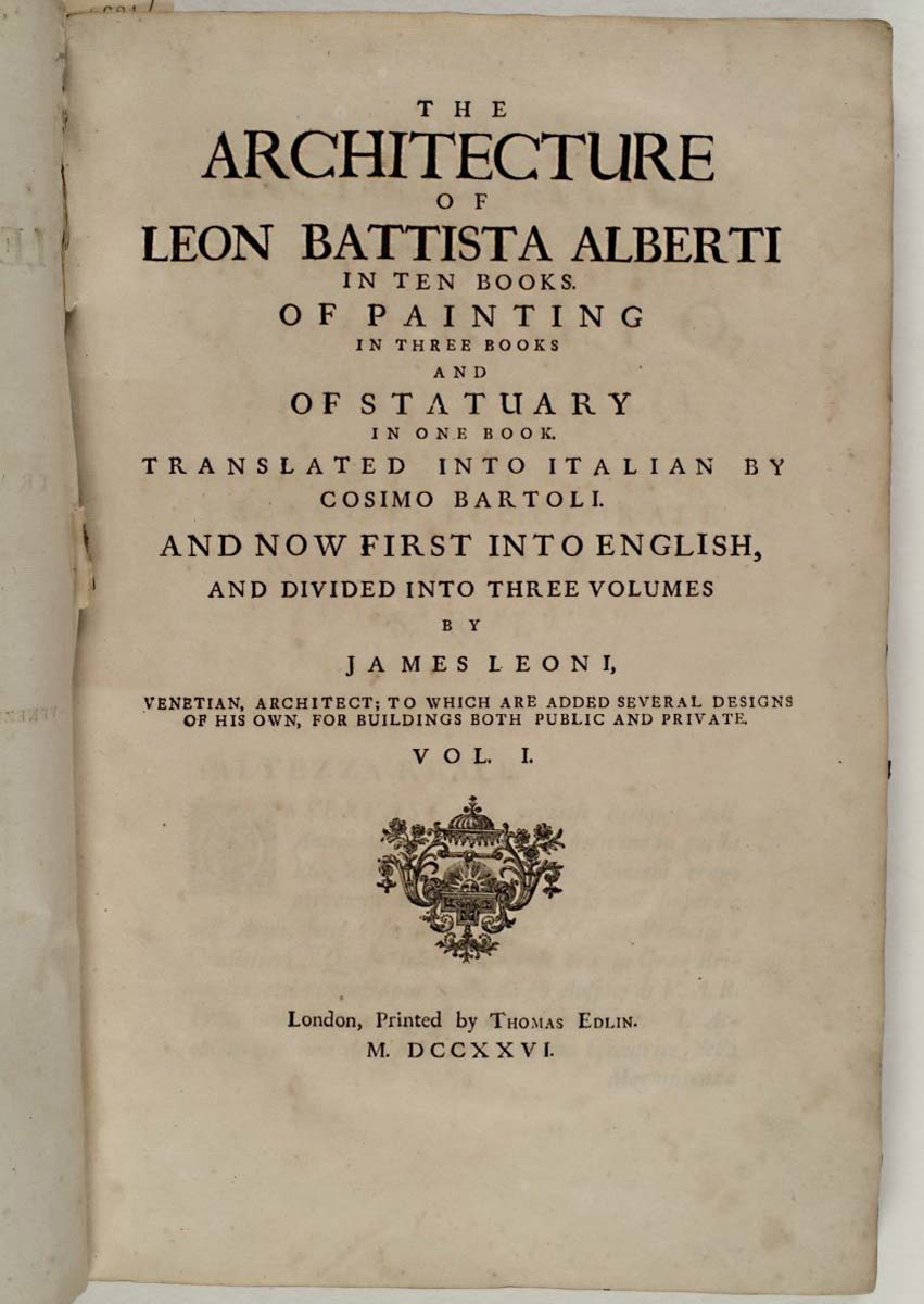 archtitecture title page leon battista alberti