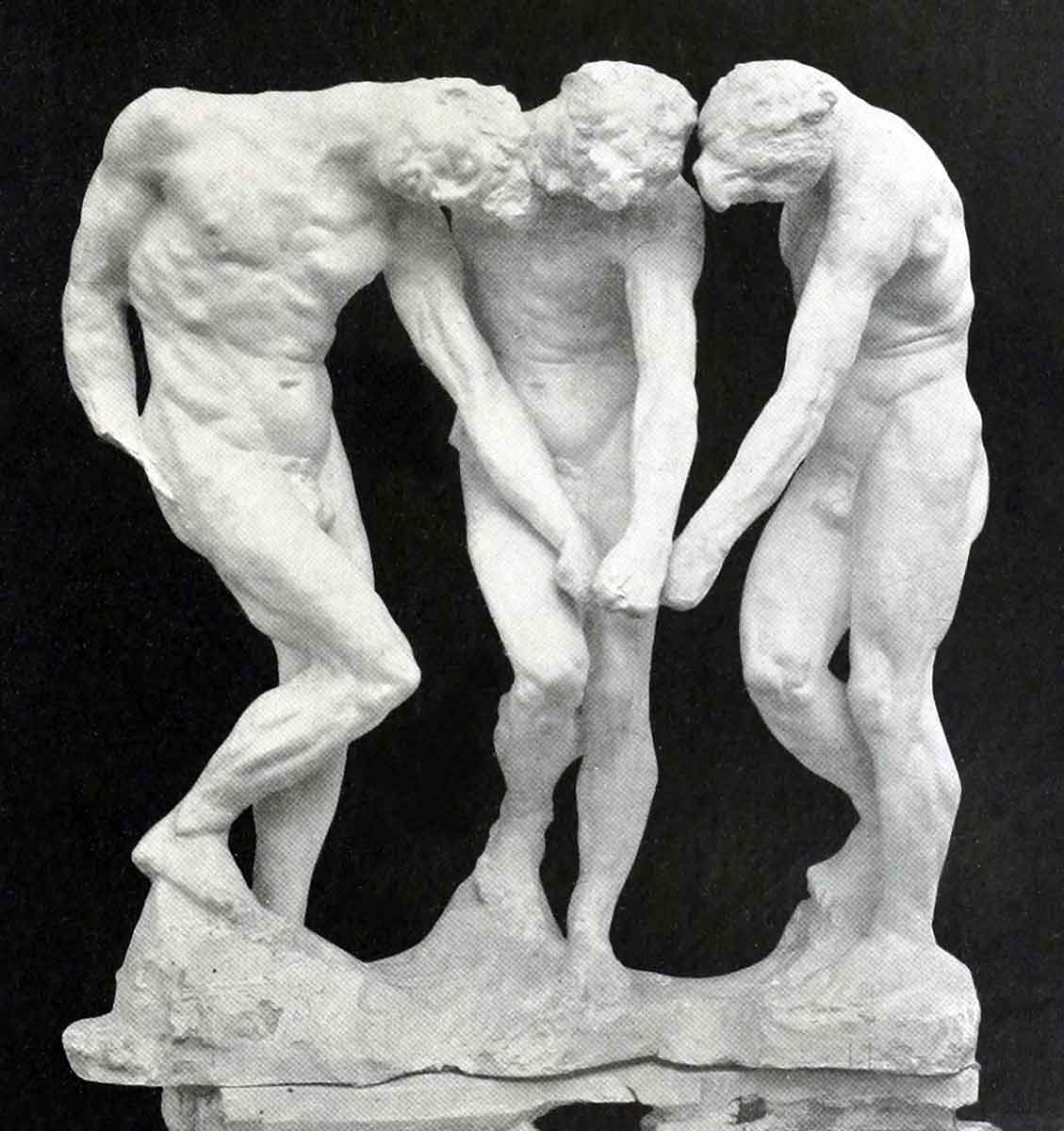auguste rodin three shades sculpture