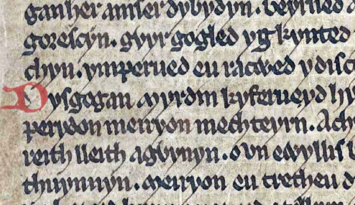 book taliesin folio 6r myrddin armes prydein