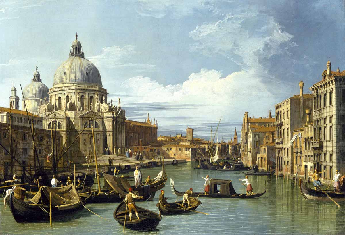 canaletto entrance grand canal venice painting