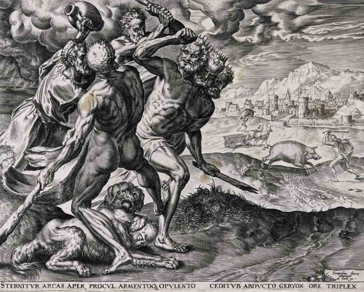cort hercules kills geryon dog twelve labors