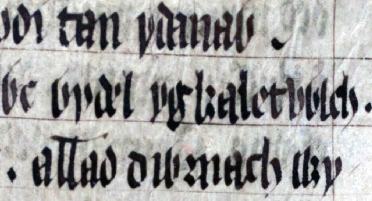 culhwch olwen folio 208v caledfwlch sword