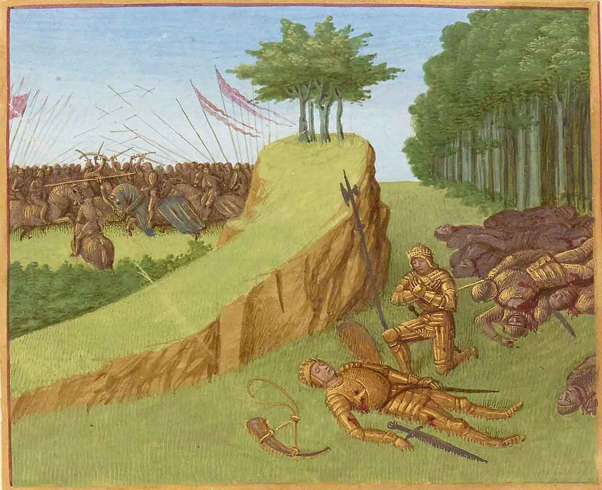 death of roland illuminated manuscript