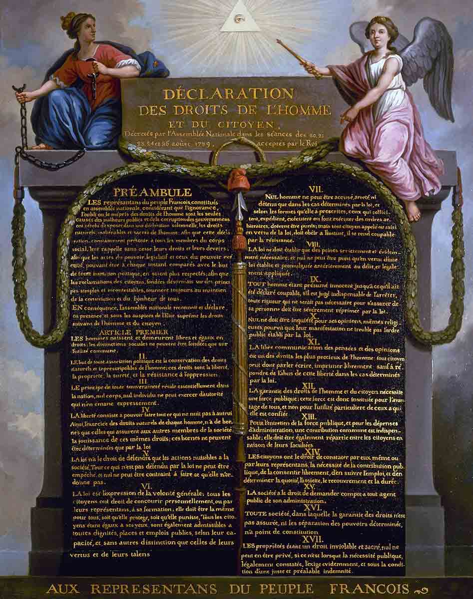 declaration 1789 in oil