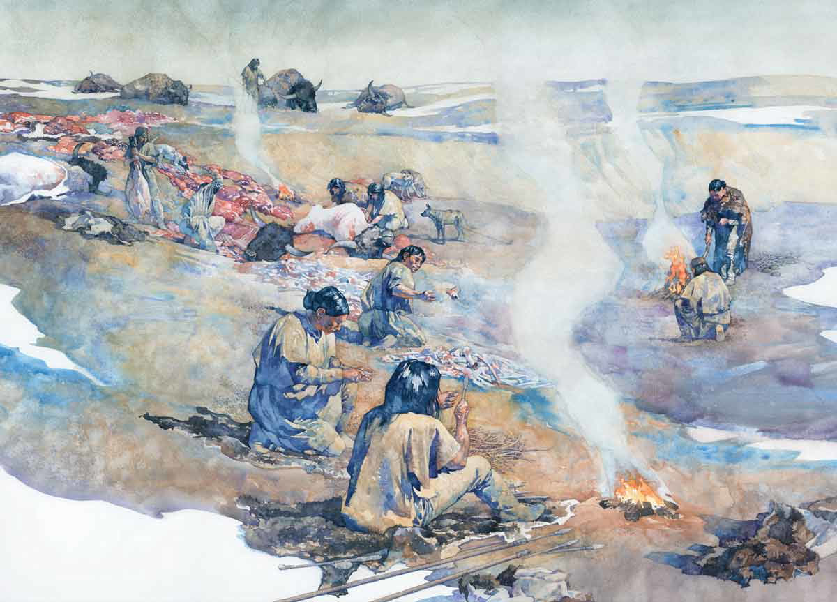depiction paleo indians north dakota