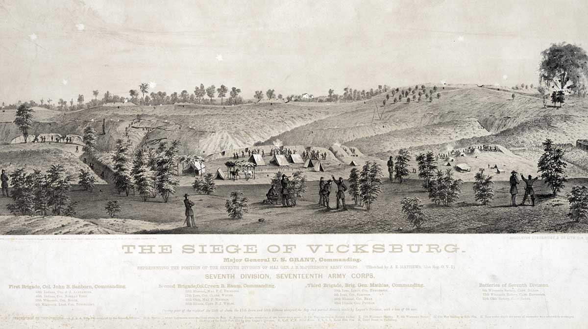drawing of siege of vicksburg