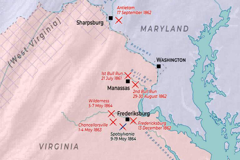 Map: American Civil War (Eastern Theater)