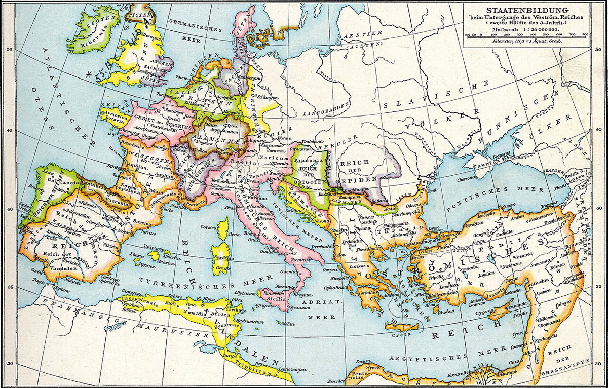 end of rome map