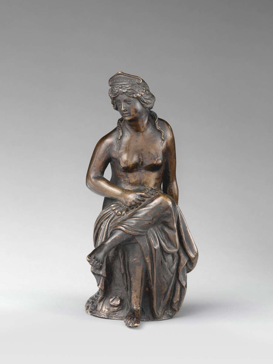 flora flowers bronze statue