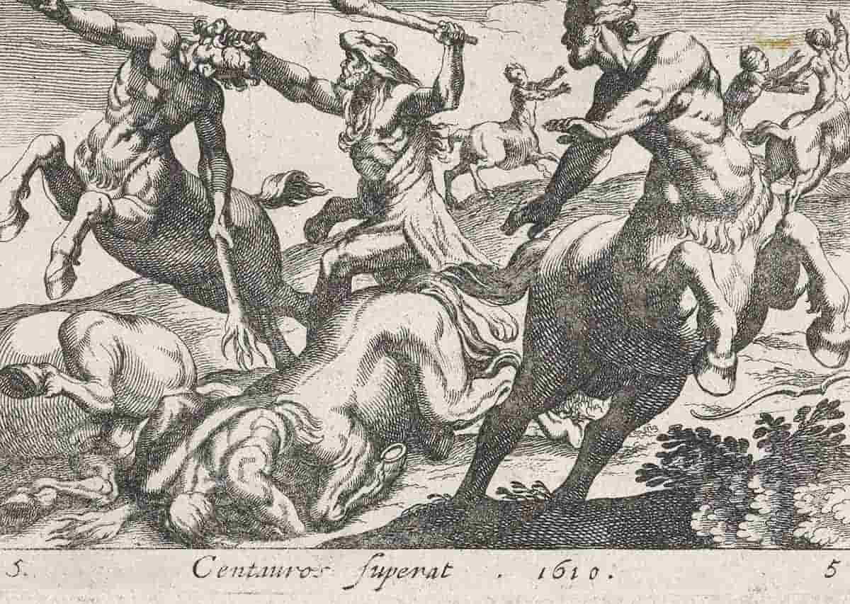 frisius hercules centauren etching