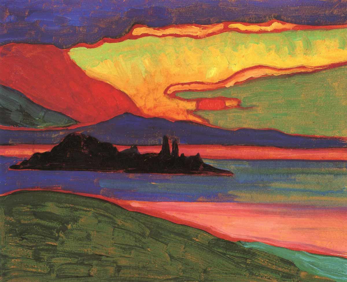 gabriele munter sunset over staffelsee painting