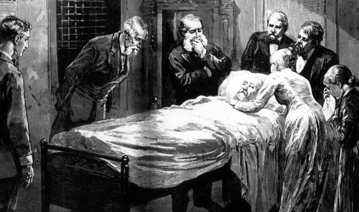 garfield deathbed
