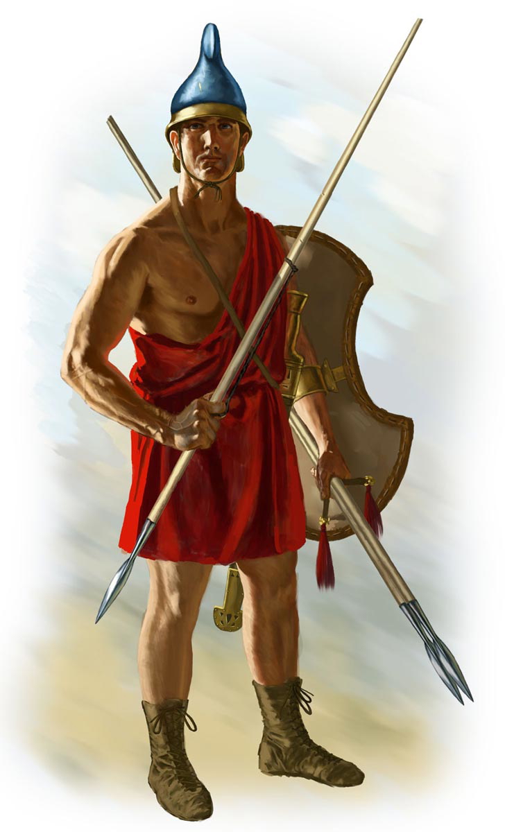 greek peltast painting johnny shumate