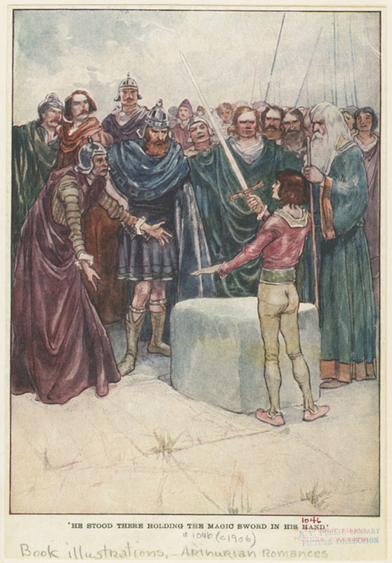 holding the magic sword in his hand archibald stevenson Forrest