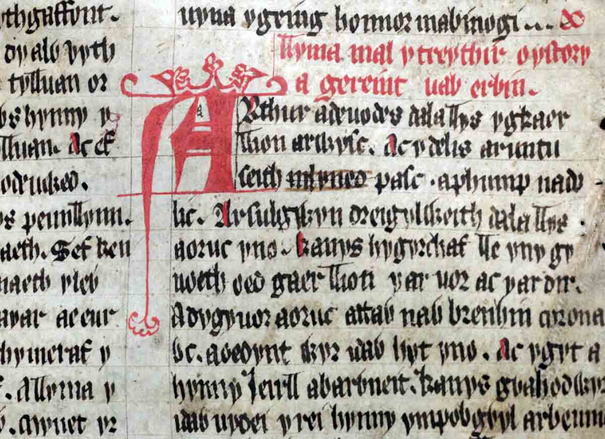 jesus college ms 111 gereint enid romance opening page folio 190r