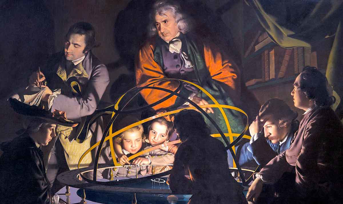 joseph wright derby philosopher lecturing orrery painting