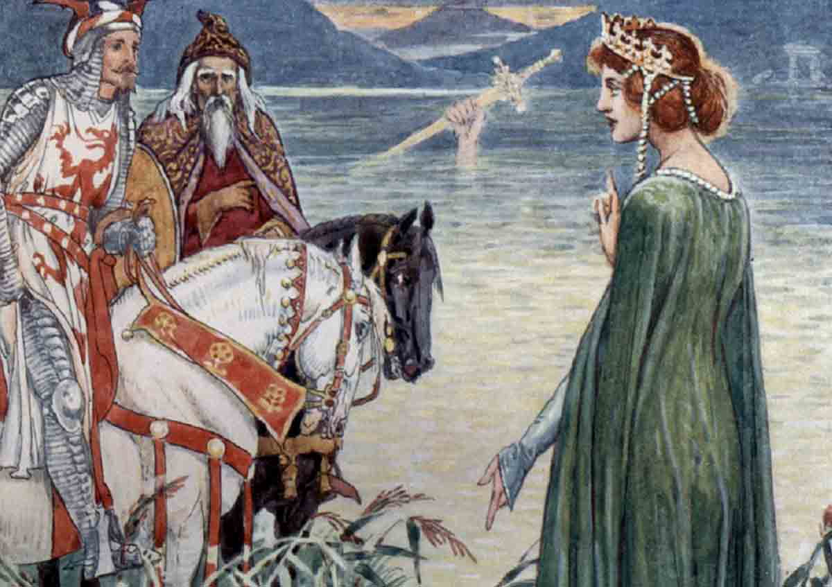 king arthur lady lake excalibur henry gilbert 1911