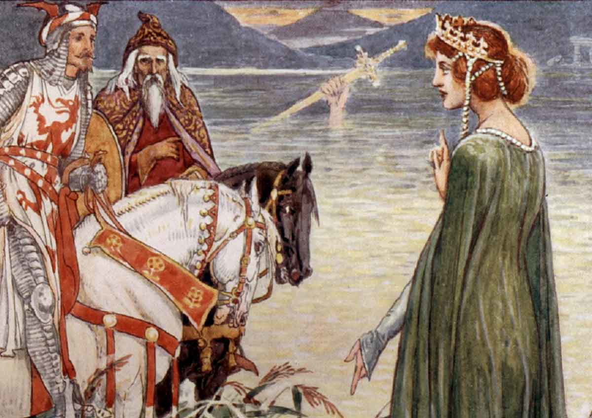 king arthur lady lake excalibur henry gilbert 1911