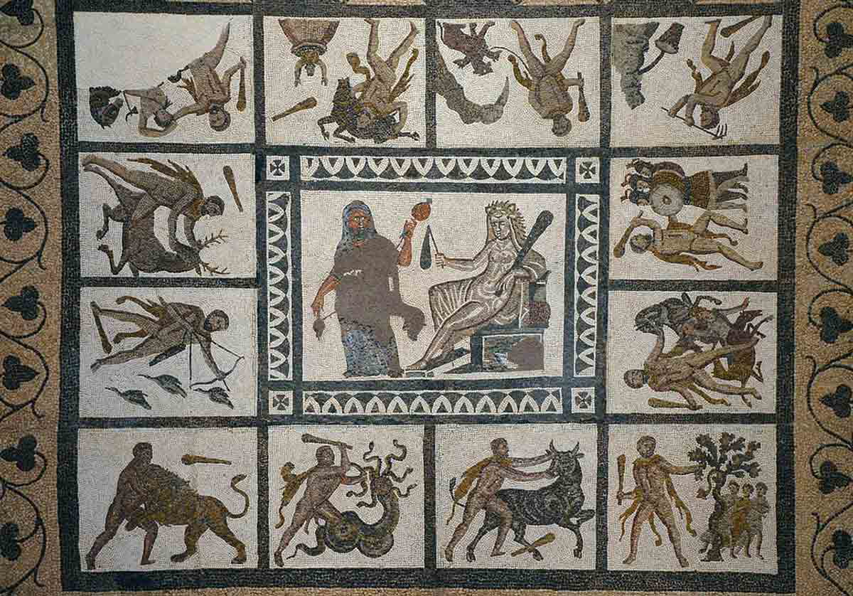 labors hercules mosaic