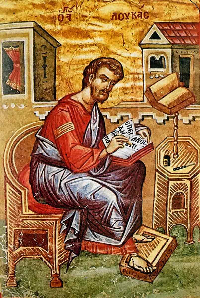 luke writing gospel 15th century