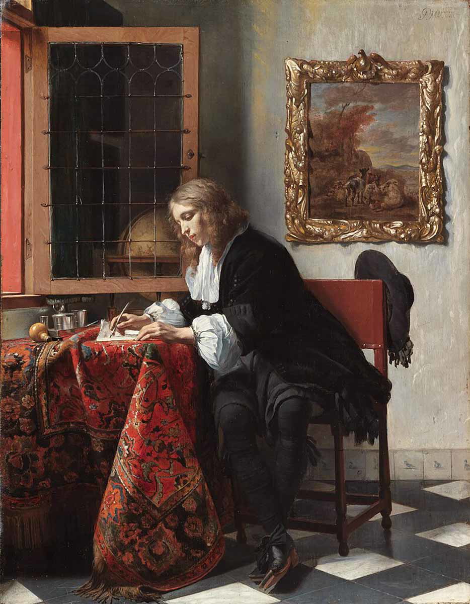man writing a letter gabriel metsu