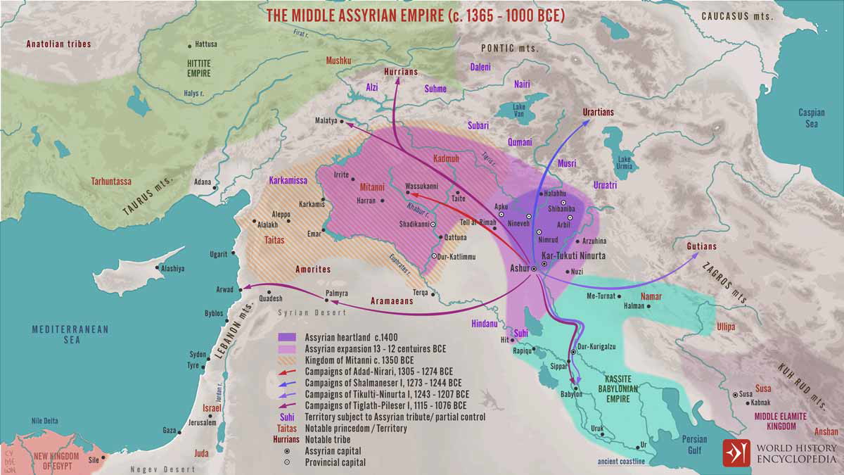 map middle assyrian empire