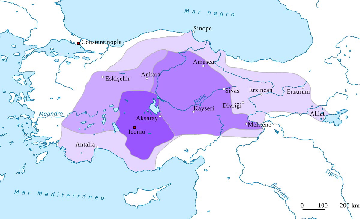 map of seljuks in anatolia