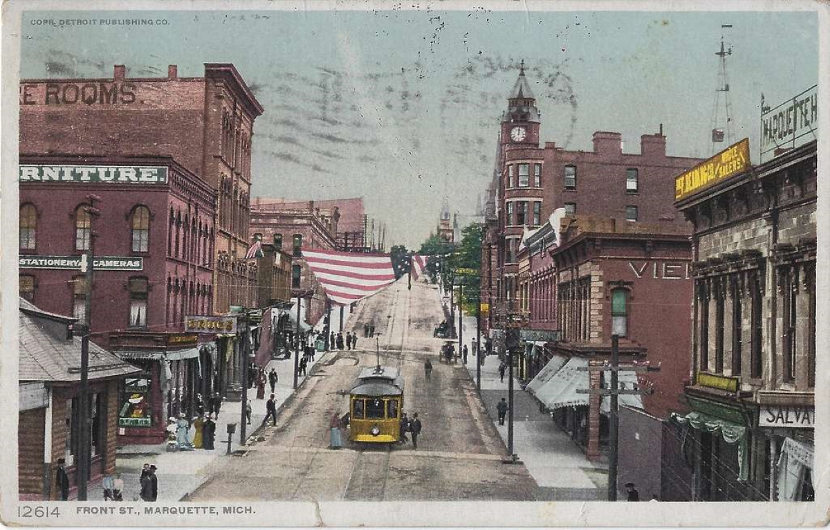 marquette michigan front street 1909