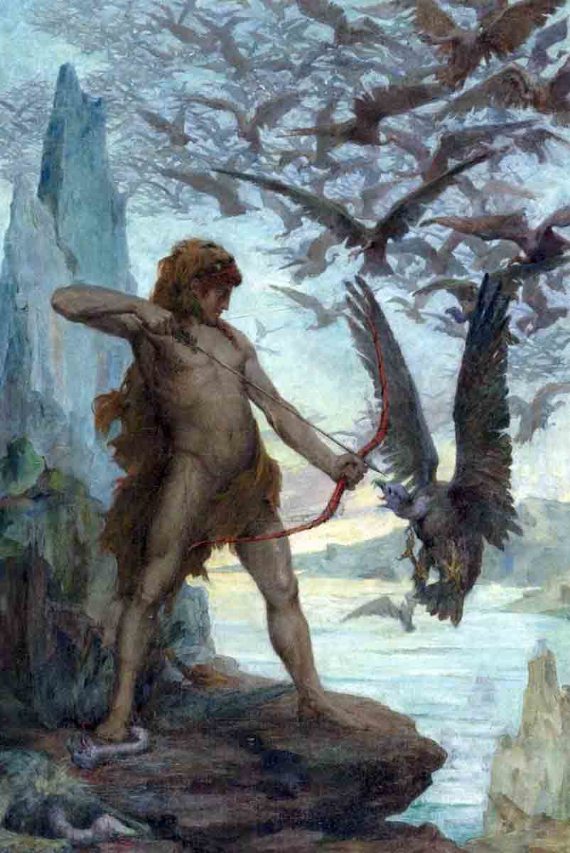 maxence heracles destroys birds twelve labors