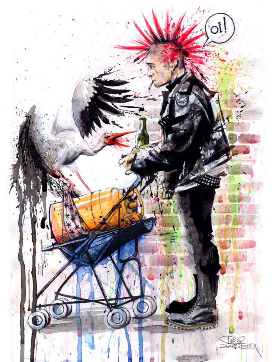 mother anarchy punk street art