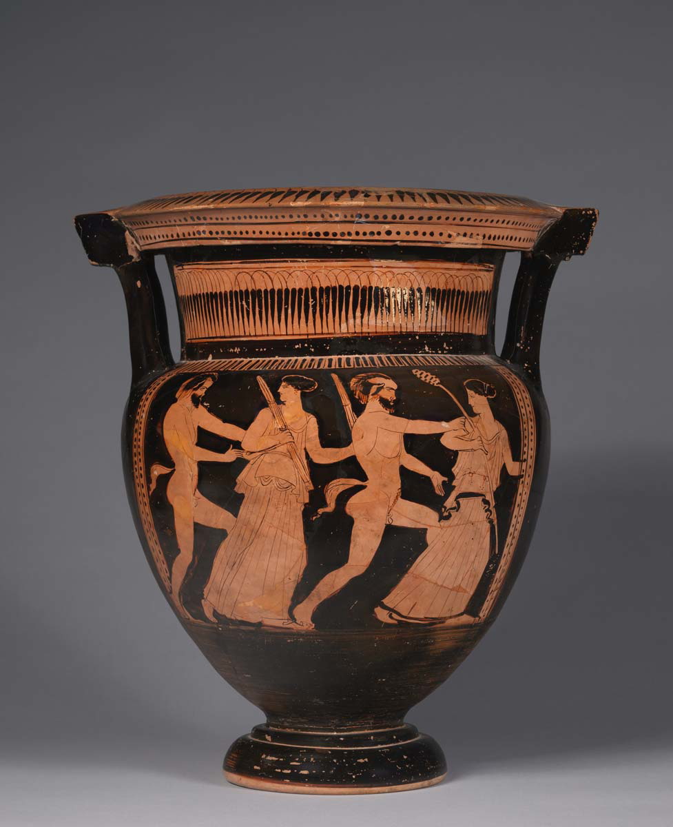 naples krater satyrs maenads red figure