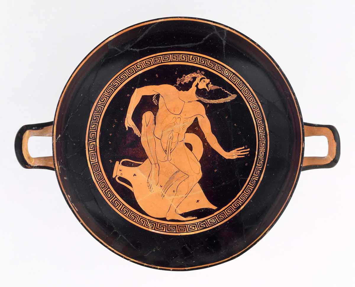 onesimos kylix satyr red figure