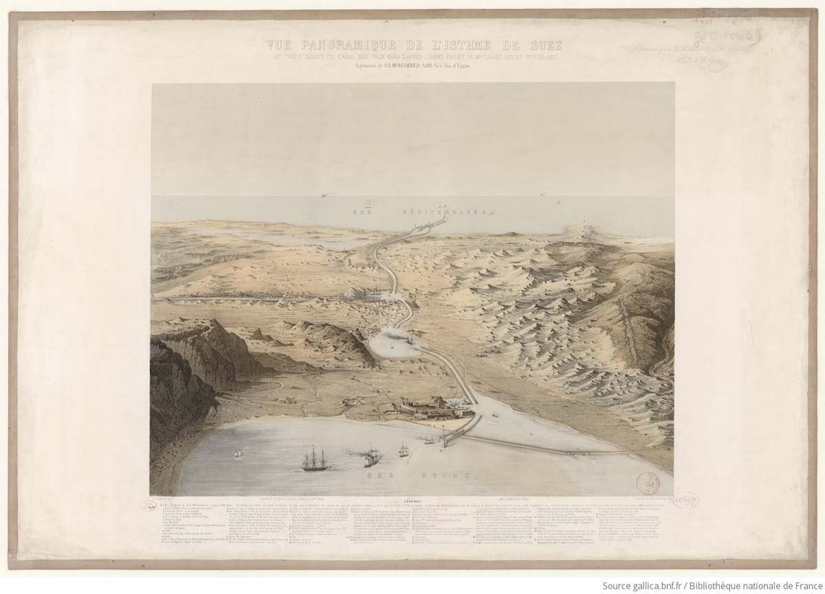 panoramic view suez canal