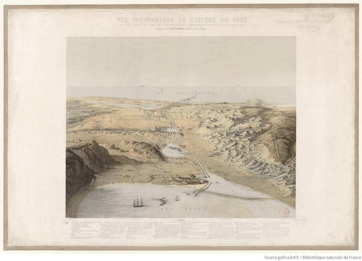 panoramic view suez canal