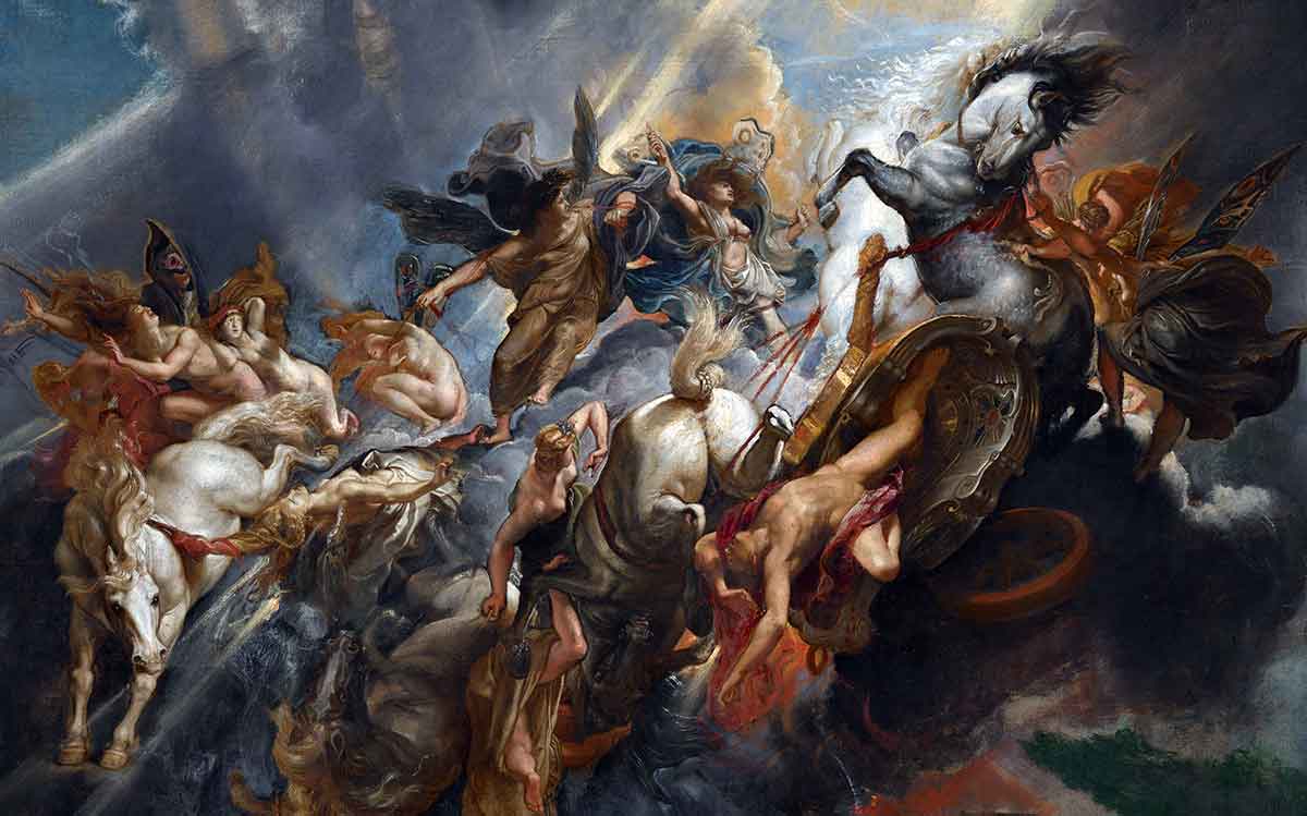 peter rubens fall phaeton painting