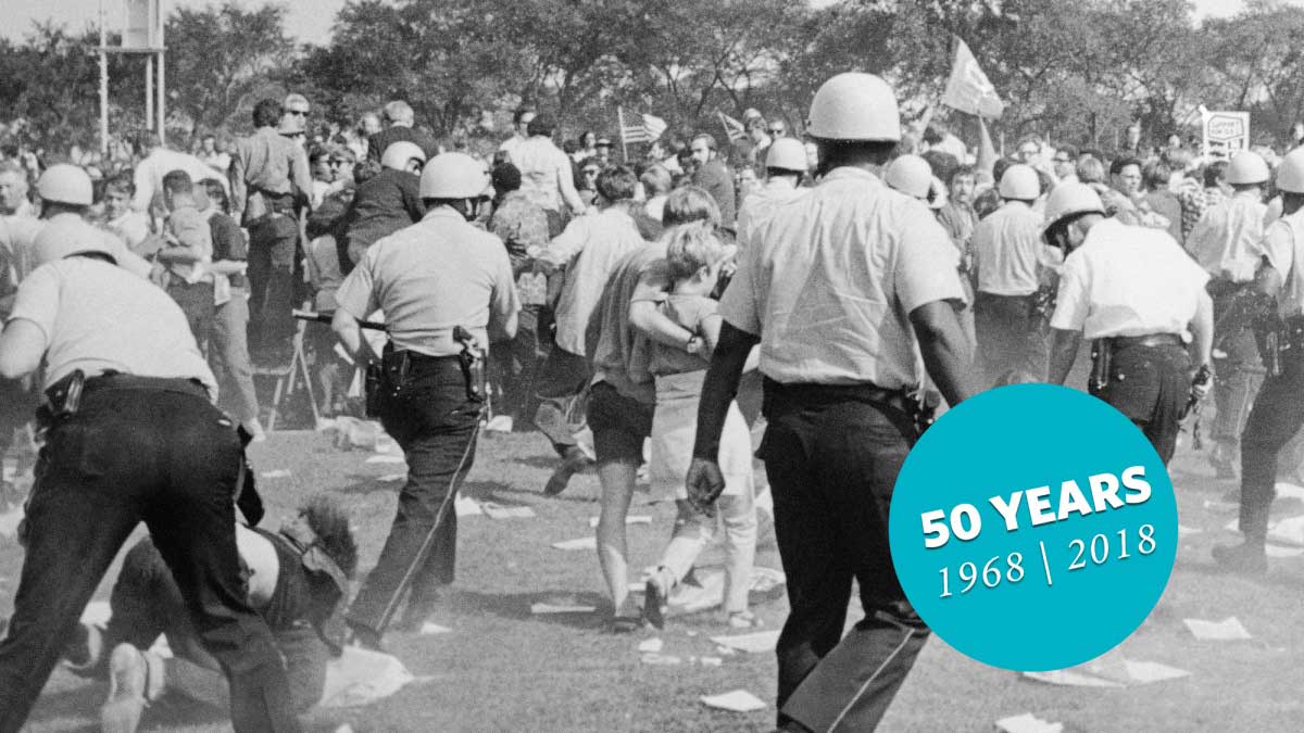 police dnc riots 1968