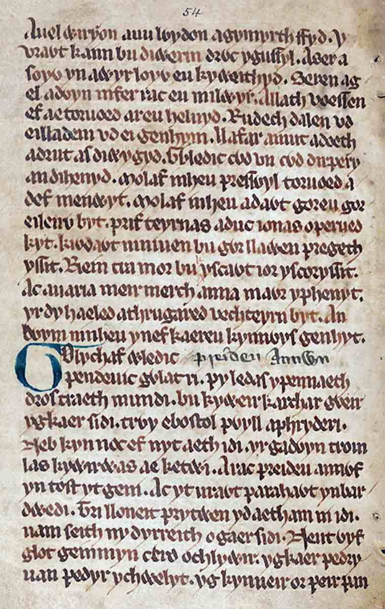 preiddeu annwn ms peniarth 2 folio 25v