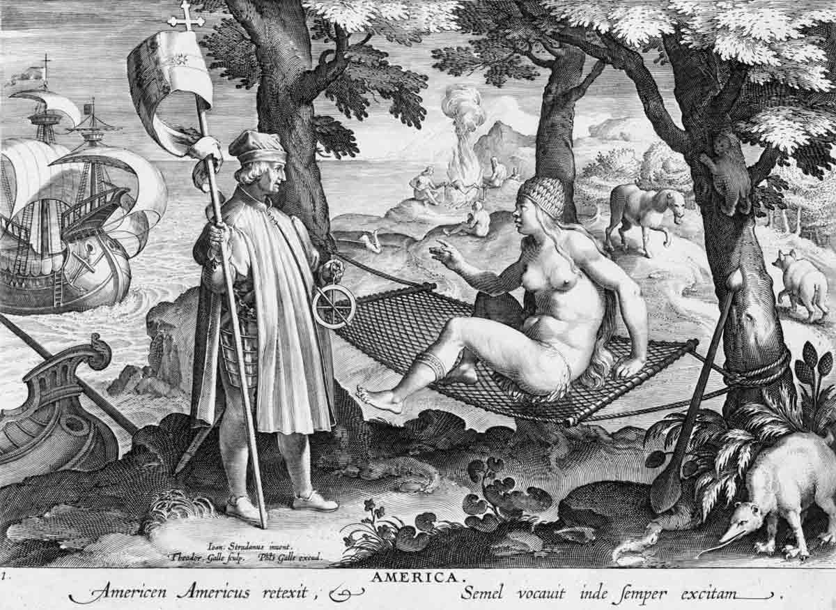 print amerigo vespucci discovers america