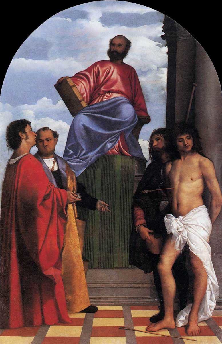 saint mark enthroned titian