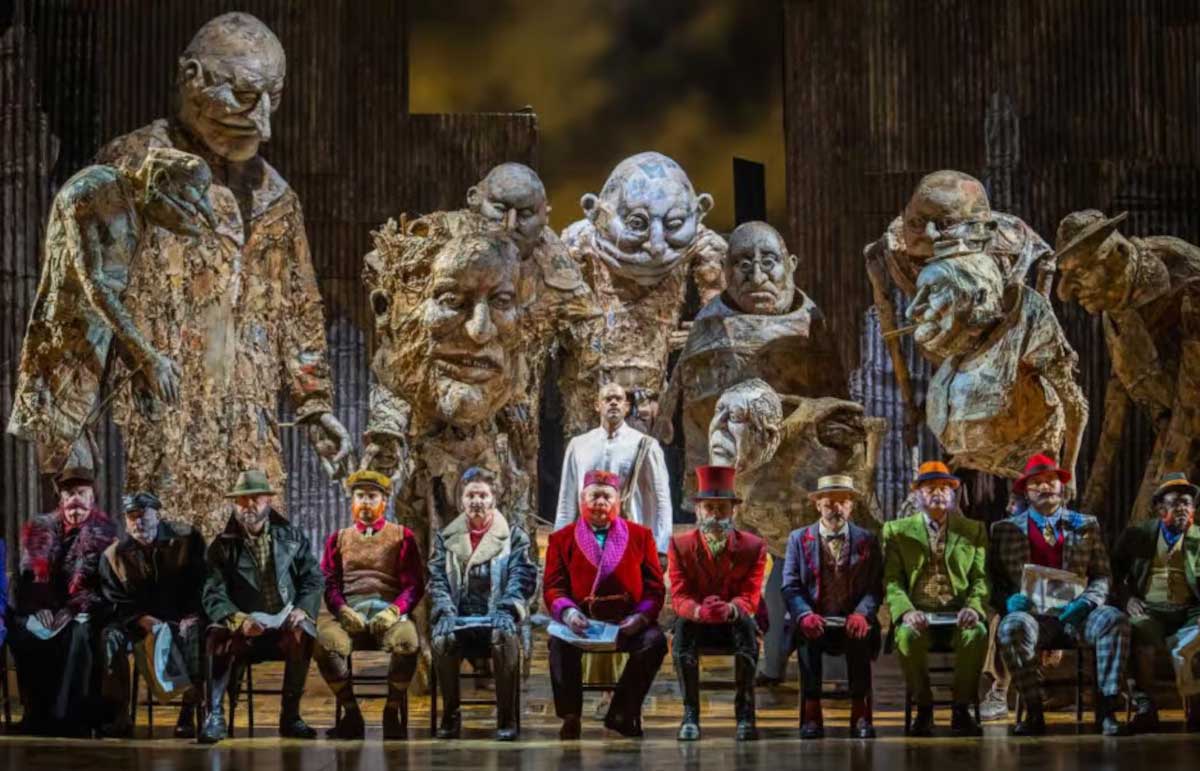 satyagraha stage puppets chorus philip glass