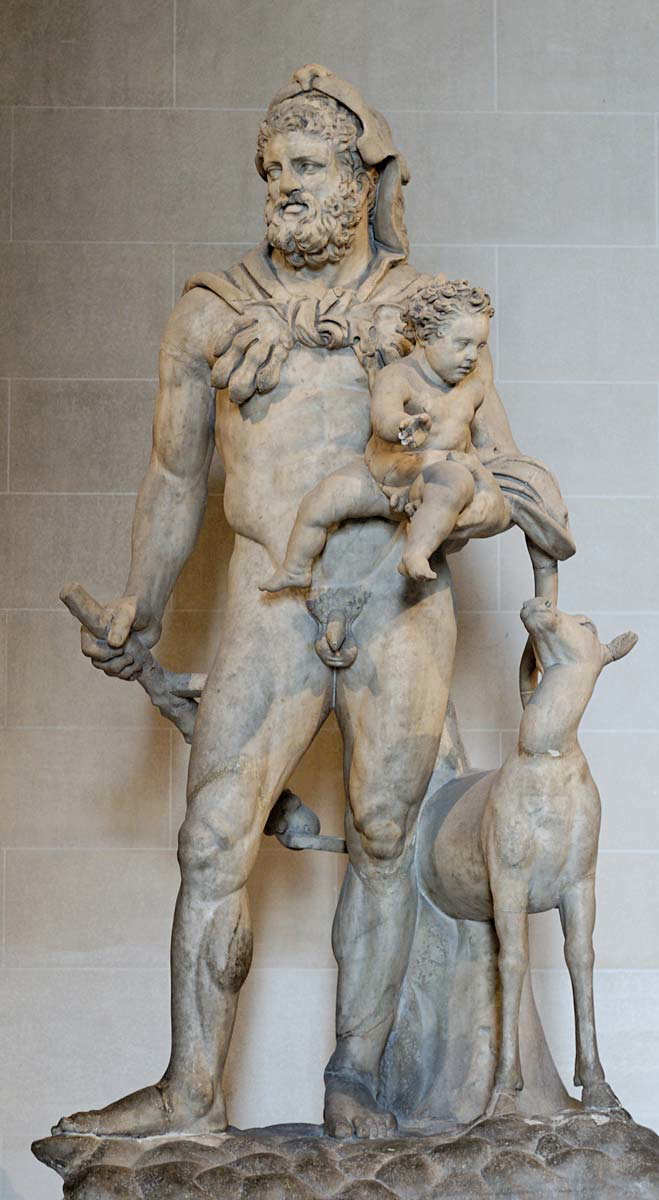 statue heracles telephos marble