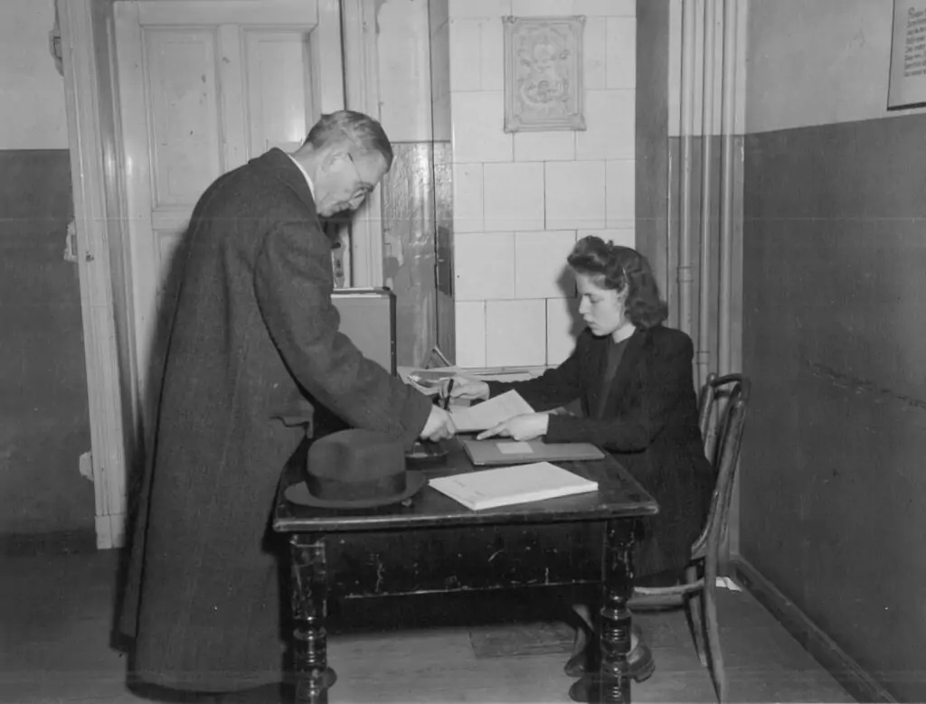 submitting denazification questionaires photo
