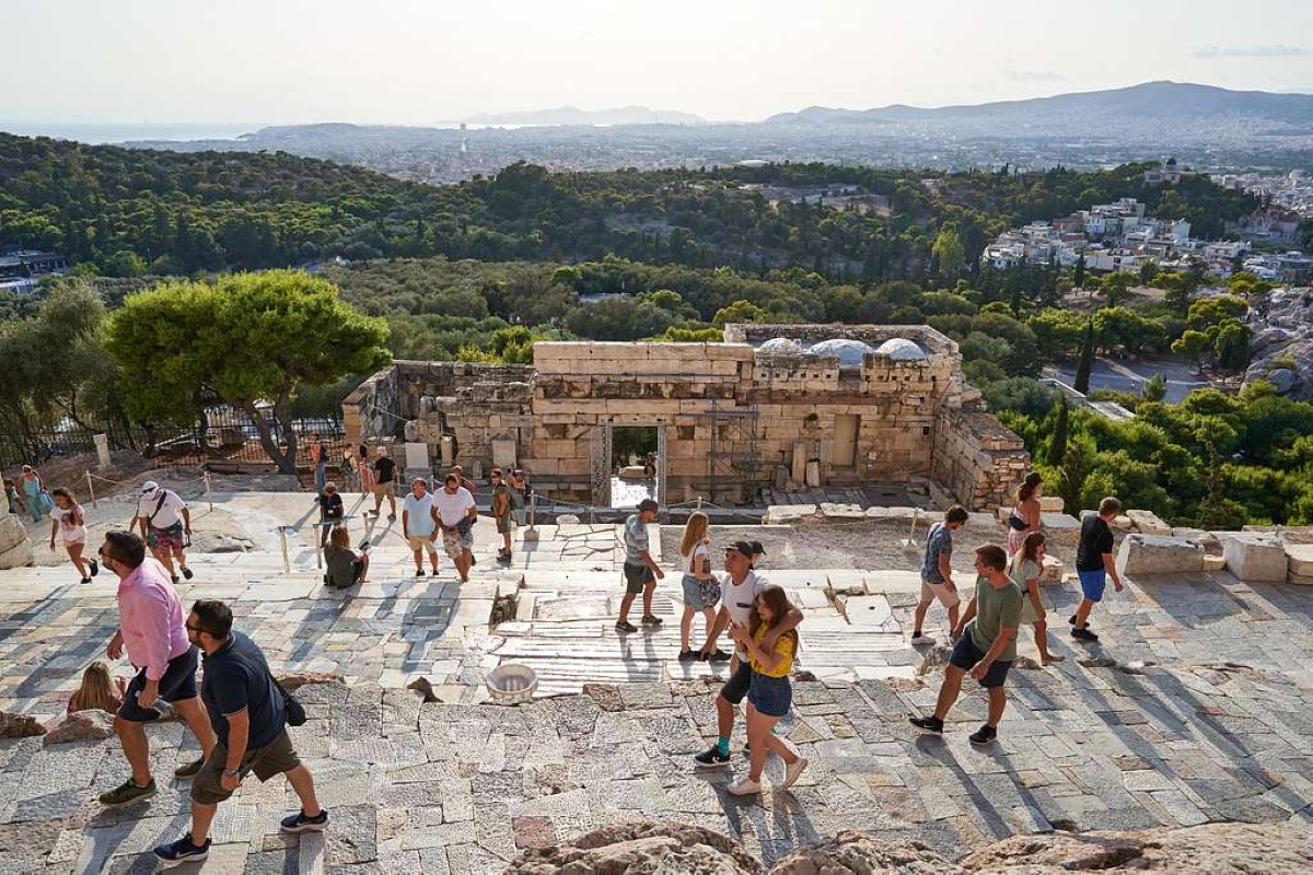 view from the propylaea acropolis