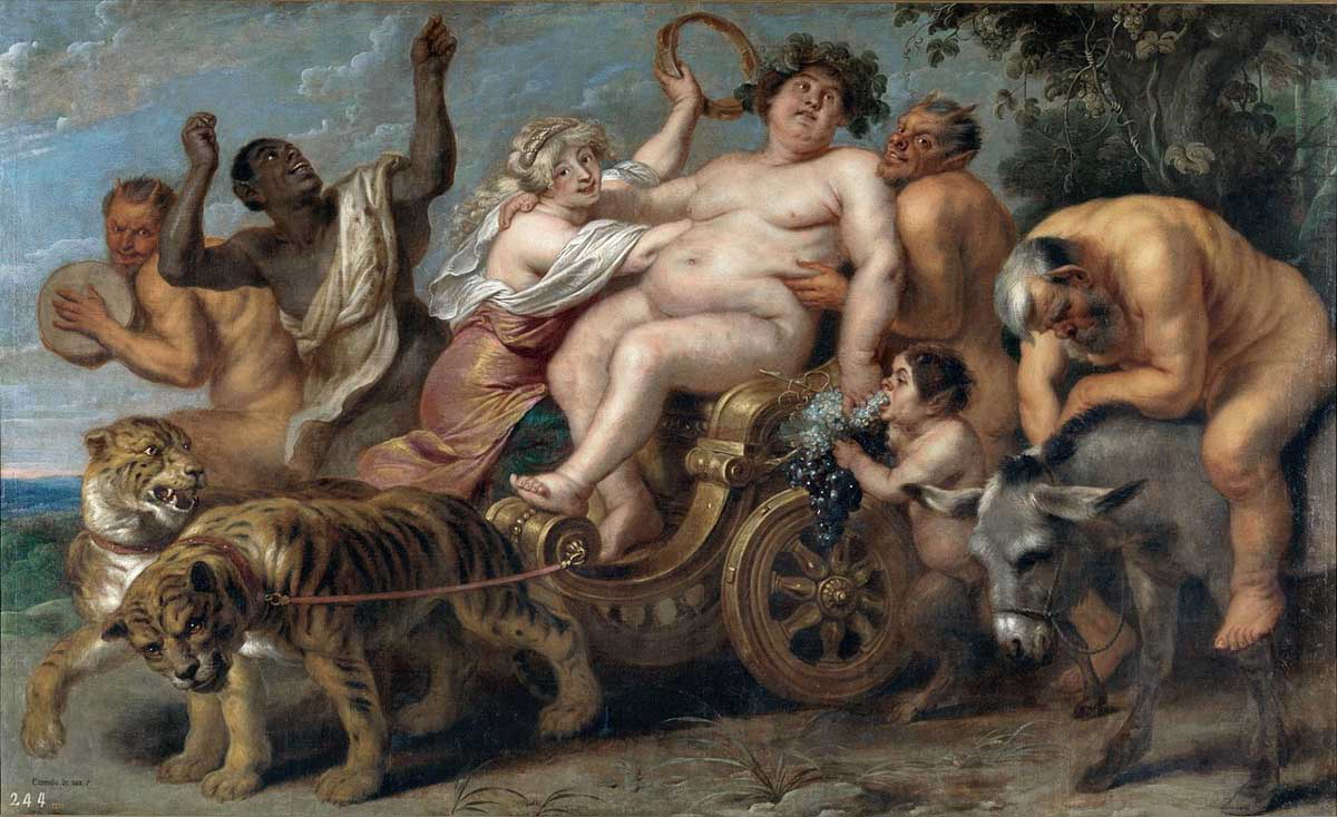 vos triumph bacchus painting