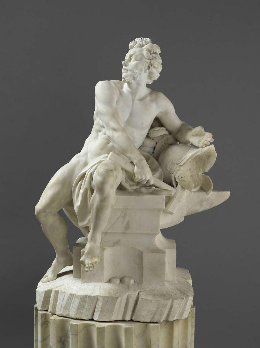 vulcan hephaestus marble statue