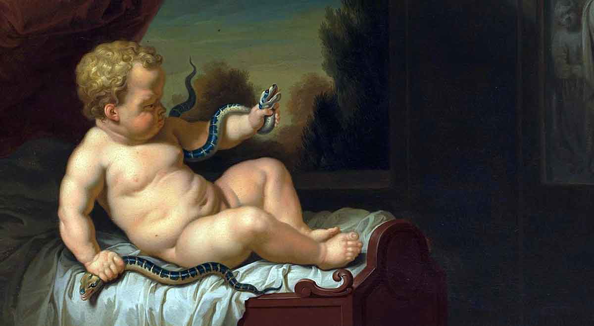 werff hercules snakes painting